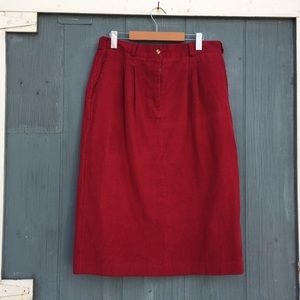 Corduroy Pencil Skirt